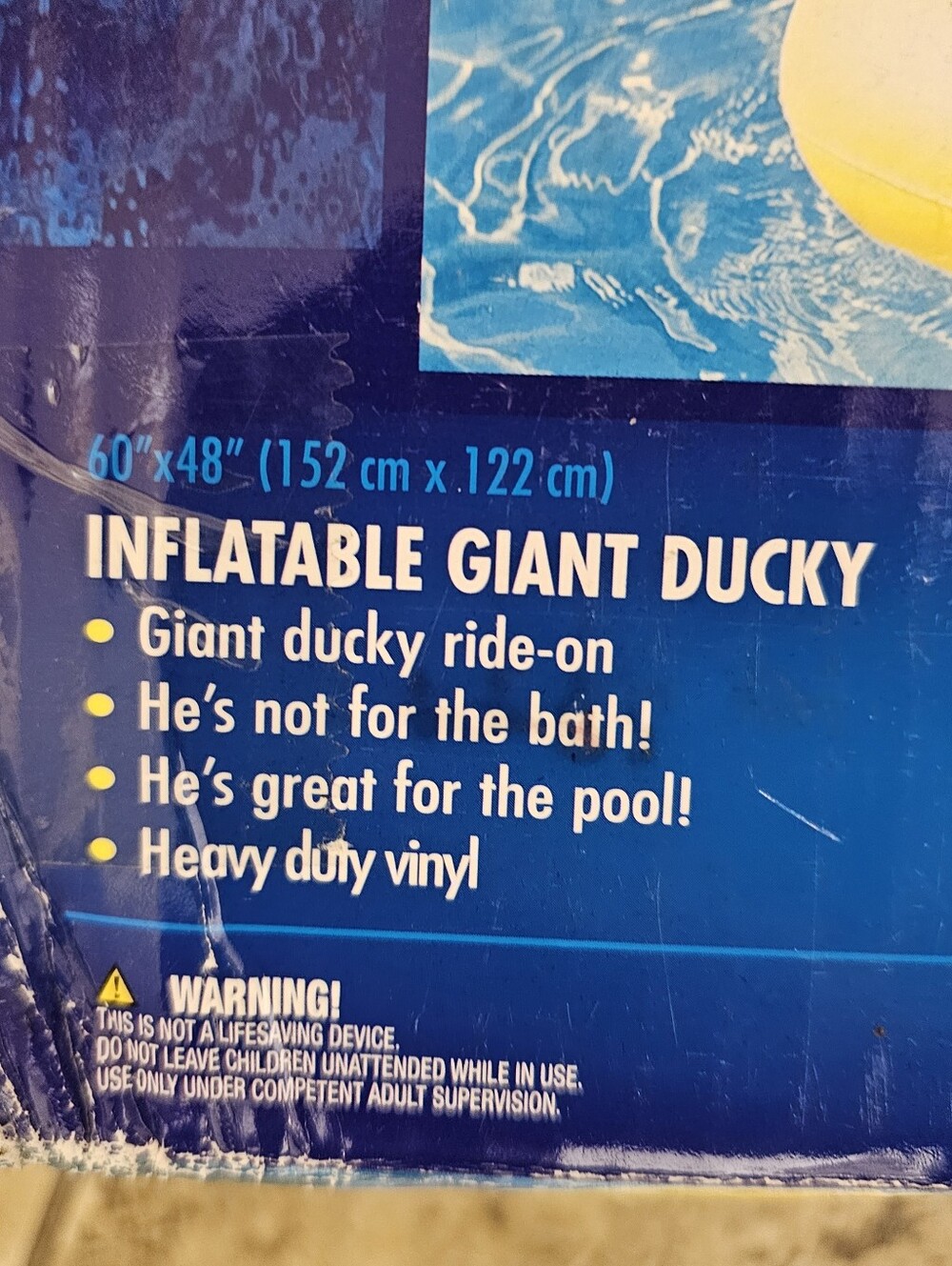 New SWIMLINE Giant Inflatable Duck Ride-On Pool Float - Picture 2 of 4